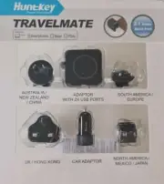 Huntkey TravelMate Multi Plugs USB Wall Charger Adapter 4.2 A US UK EU AU Plugs