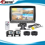 9" IPS Screen Quad Monitor DVR 2x Loop Recording 1080P IR Rear View Camera Truck