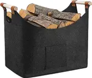 2024,wood Basket For Firewood Xxl Firewood Basket Felt With Non Slip Handles And Front Pocket Extra Large Firewood Basket Wood