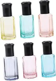 OSOLADY Glass Essential Oil Bottles 6ml Roller Ball Perfume Bottles Refillable Leakproof for Diy Aromatherapy Travel Random