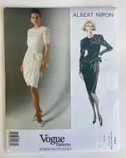 Vogue 2492 Albert Nipon Evening Dress Jacket Top Pattern American Designer 6-10