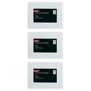 3x Jasart Studio A3 Cotton Acrylic Painting/Drawing Canvas Board Panel 380GSM WH