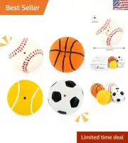 Lightweight 2.4" Rubber Squeaky Balls - Perfect Fetch Toy for Small Pups