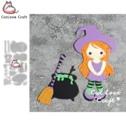 Witch Halloween Cauldron Metal Cutting Dies Scrapbooking Card Making DIY Craft