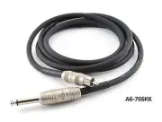 6ft Kirlin 1/4" Mono Plug to Single RCA Plug 20AWG Noise Free Audio Cable