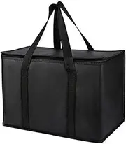 Car Boot Organiser 43L Insulated Bag Cars Trunk Organizer Groceries Fruit Food Drink Storage Cooler Thermal Large Vehicle Travel Zipper