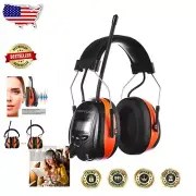 Digital Display AM/FM Radio Headphones with Bluetooth - Ear Muffs with NRR 25dB