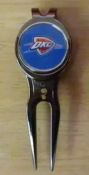 Oklahoma City Thunder OKC Basketball NBA 1" Golf Ball Marker & Divot Tool