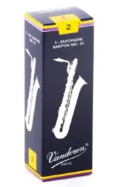 Vandoren 5 PACK Traditional Baritone Saxophone Reeds #2 Strength 2 / SR242