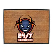 247 Hardcore AL Storm Rave Dance With Text - Funny Novelty Doormat Man Cave Floor mat