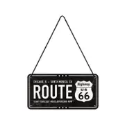 Nostalgic-Art Hanging Sign Route 66 Black