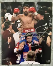 Manny Pacquiao Hand Signed Autograph 8x10 Photo With COA