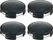 Mkk 4 Pcs Plastic Snap-in Type Wheel Center Hub Cap 62mm Outer Diameter And 60mm Inner Diameter For Cars, Black