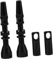 HANABASS 1 Set Bicycle Tubeless Valve Stem Aluminum Alloy with Backflow Prevention Easy Installation Durable Tubeless Valve Parts for All Bike