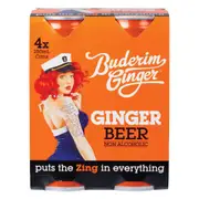 Organic Buderim Ginger Ginger Beer 4 x 250ml – Fresh, healthy organic delivery | Doorstep Organics.