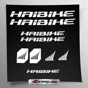 Sticker Set Compatible with Frame MTB Mountain Bike and Helmet | Decals Stickers for Bicycle Lettering Logos | Stickersland® - Haibik (Matte White)
