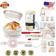 Beginner-Friendly Sourdough Starter Set: Proofing Baskets & Baking Essentials