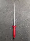 Butchers 12" Round Polished Honing Steel Knife Sharpening Honing Rod Fine Cut