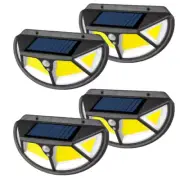 Solar Power 122 COB LED Light Motion Sensor Outdoor Security Lamp Wall 4pcs Lot
