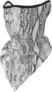 DEXNEL Snake Skin Black and White Face Mask Summer Cover Protection Balaclava Men Women for Beach Activities