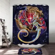 Fantasy Art Dragon Echoes of Light Shower Curtain
