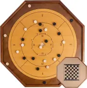 Tournament Crokinole and Checkers 27-Inch Official Crokinole Board Game with 22″