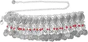 [Holibanna] Metal Waist Chain with Coin Tassel Belly Dancing Belt Style Accessory for Women Dance Tassel Waist Chain