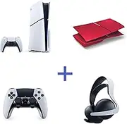 PS5 Console (Slim) Ultimate Bundle + Red Cover