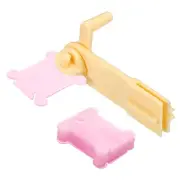 100Pcs Plastic Floss Bobbin Sewing Thread Card Board with Winder, Pink