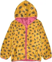[GuoChe] Girls Sherpa Lined Happy Halloween Orange Toddler Girls Winter Coat Peach Girls Zip Up Hoodie 3-10T