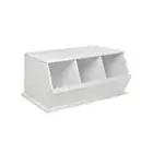 Stackable Storage Bin Box Organizer Kids Cubby Toy Furniture Closet Bedroom Gift