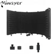 Miwayer Adjustable 3/5 Panel Microphone Isolation Shield Foldable Studio Recordi