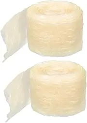 GREENADSCAPE Natural Collagen Sausage Casing 2 Rolls Edible Ham Coat Fine Casing for Sausage Making