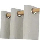 Linen Light Filtering Curtains for Bedroom, 52"W x 90"L (Pack of 2) Light Grey
