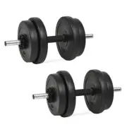 14-Piece Dumbbell Set 20 kg Weight Training Bench Press Gym Fitness Exercise