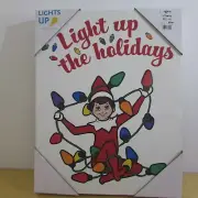 New Christmas Elf on the shelf Scout boy large canvas picture lightup home decor