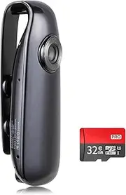 Lenofocus Mini Body Camera 1080P Full HD Hidden Spy Cameras Portable Pocket Clip Wearable Body Cam Video Recorder Small Sport DV DVR Dash Camera for Car Bicycle Home Office Security