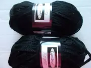 Department 71 Regent wool blend yarn, Black, lot of 2 (76 yds ea)