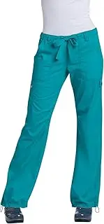 [koi] Classics 701 Women's Lindsey Scrub Pants, Turquoise (Bright Teal), Medium