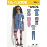 New Look Sewing Pattern 6505 N6505 Children's Girl & Girl Plus Tops and Leggings