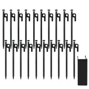 20 Pcs 8 Inch Heavy Duty Tent Stakes Metal Stakes for Camping Tent Snowfield