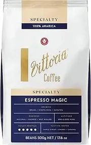[Vittoria Coffee] Espresso Magic 100% Arabica Specialty Coffee Beans. Dark Roasted with Notes of Syrup and Caramel - 500g