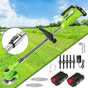 24V Electric Lawn Mower Cordless Grass Trimmer with 3000mAh Li-ion Battery Auto Release String Cutter Garden Power Tool (Size : with one Battery)