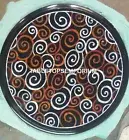 Black Marble Center Coffee Table, Mosaic Inlay Arts Conference Meeting Table Dec