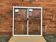 1200h x 1210w BRAND NEW Aluminum Sliding window TEXTURA® White Clear Float