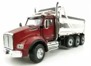 Diecast Masters 71059 Kenworth T880 SBFA Dump Truck Radiant Red Chrome 1:50