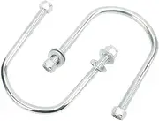2pcs Heavy Duty Steel Alloy Leaf Spring U Bolt Kit with 4 Nuts for Club Car DS 1981-Up Replacement