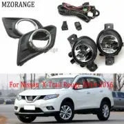 Fog Light Chrome Cover Wiring Switch Kit For Nissan X-Trail Xtrail 2014~2017 T32
