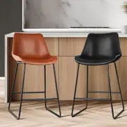 2X Artiss Bar Stools Dining Chairs Kitchen Metal