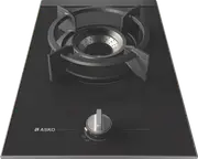ASKO 33cm 1 Burner Gas on Glass Volcano Cooktop - Black